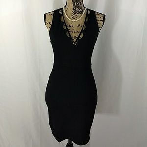 Nwt Lush Little Black Dress Sz Small Cotton Blend